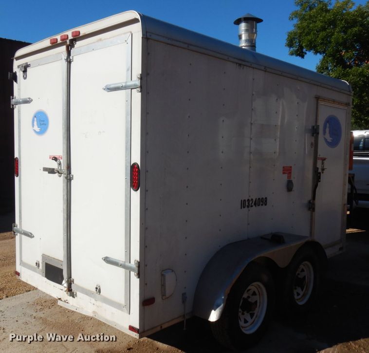 image for item JQ9148 2014 Lark United  enclosed cargo trailer with ground thaw machine