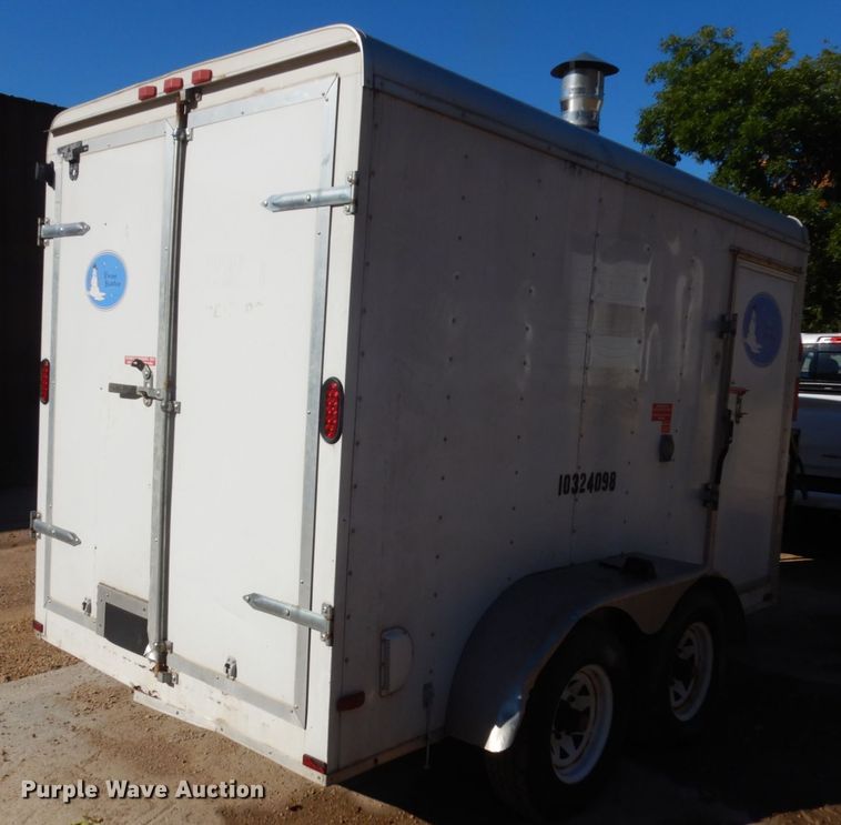 image for item JQ9148 2014 Lark United  enclosed cargo trailer with ground thaw machine
