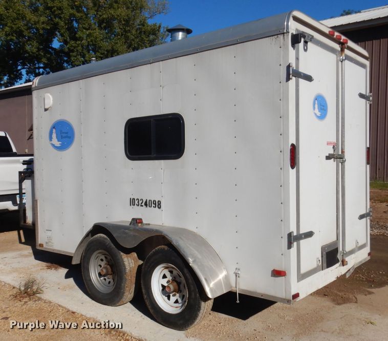 image for item JQ9148 2014 Lark United  enclosed cargo trailer with ground thaw machine
