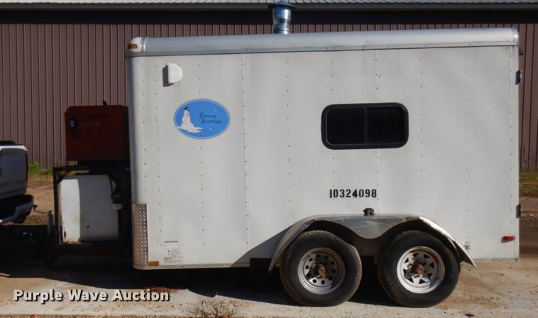 image for item JQ9148 2014 Lark United  enclosed cargo trailer with ground thaw machine