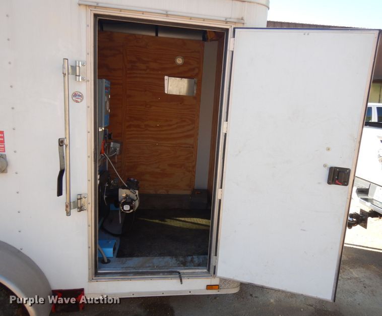 image for item JQ9148 2014 Lark United  enclosed cargo trailer with ground thaw machine