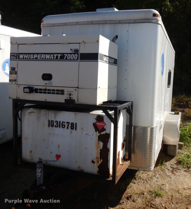 image for item JQ9149 2014 Lark United  enclosed cargo trailer with ground thaw machine