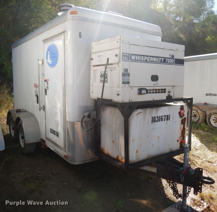 image for item JQ9149 2014 Lark United  enclosed cargo trailer with ground thaw machine