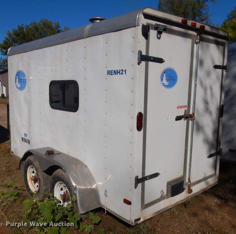 image for item JQ9149 2014 Lark United  enclosed cargo trailer with ground thaw machine