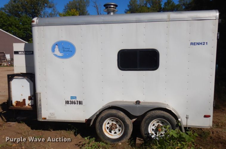 image for item JQ9149 2014 Lark United  enclosed cargo trailer with ground thaw machine
