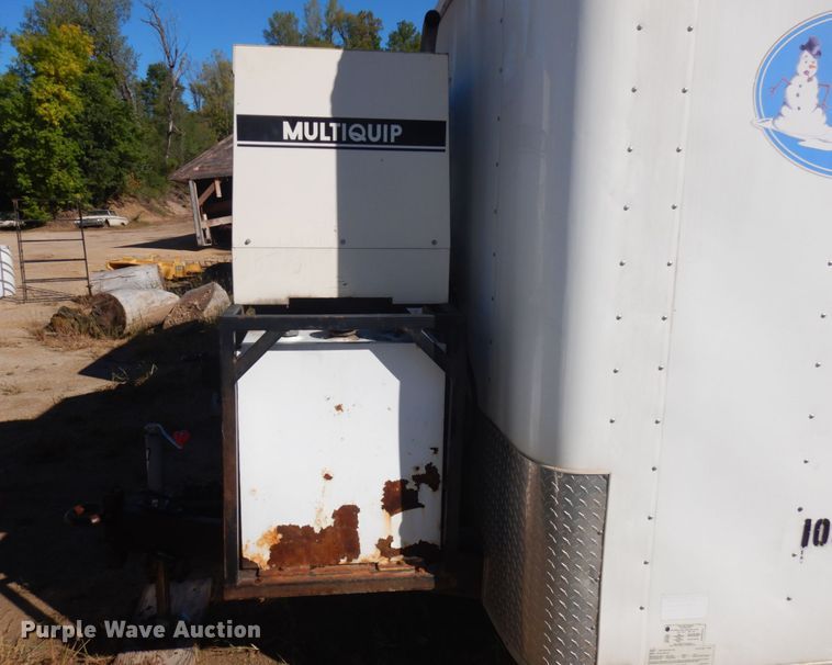 image for item JQ9149 2014 Lark United  enclosed cargo trailer with ground thaw machine