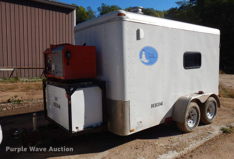 image for item JQ9150 2014 Lark United  enclosed cargo trailer with ground thaw machine