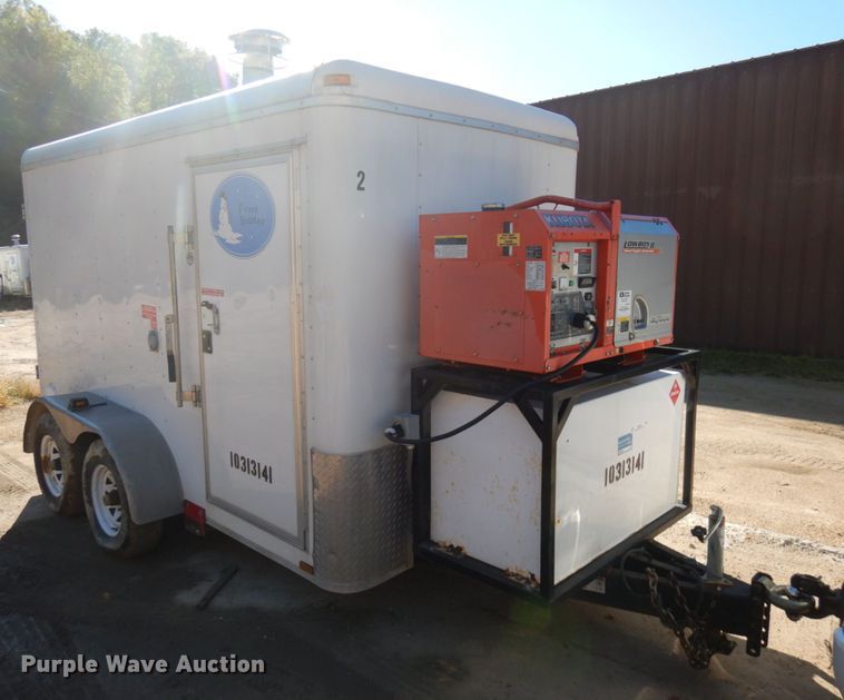 image for item JQ9150 2014 Lark United  enclosed cargo trailer with ground thaw machine