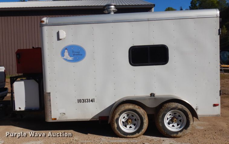 image for item JQ9150 2014 Lark United  enclosed cargo trailer with ground thaw machine