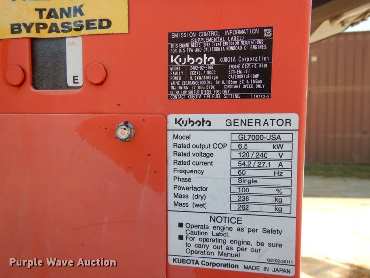 image for item JQ9150 2014 Lark United  enclosed cargo trailer with ground thaw machine