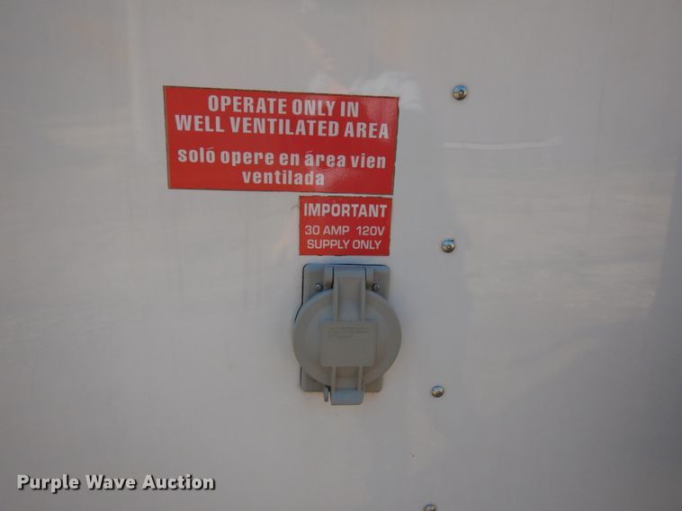 image for item JQ9150 2014 Lark United  enclosed cargo trailer with ground thaw machine