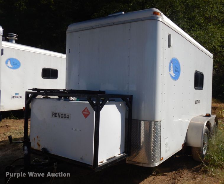 image for item JQ9151 2014 Lark United  enclosed cargo trailer with ground thaw machine