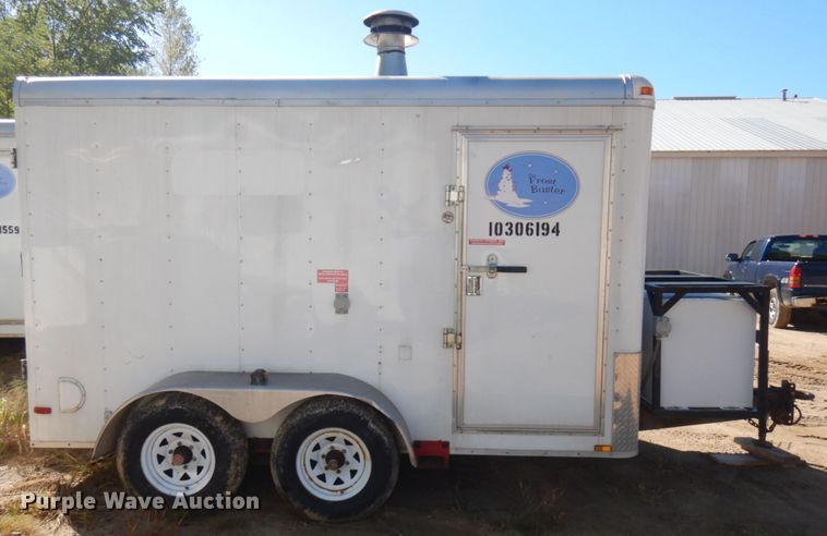 image for item JQ9152 2014 Lark United  enclosed cargo trailer with ground thaw machine