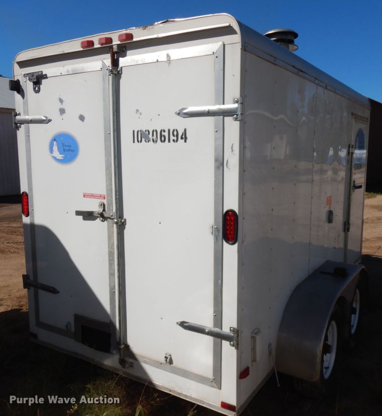 image for item JQ9152 2014 Lark United  enclosed cargo trailer with ground thaw machine