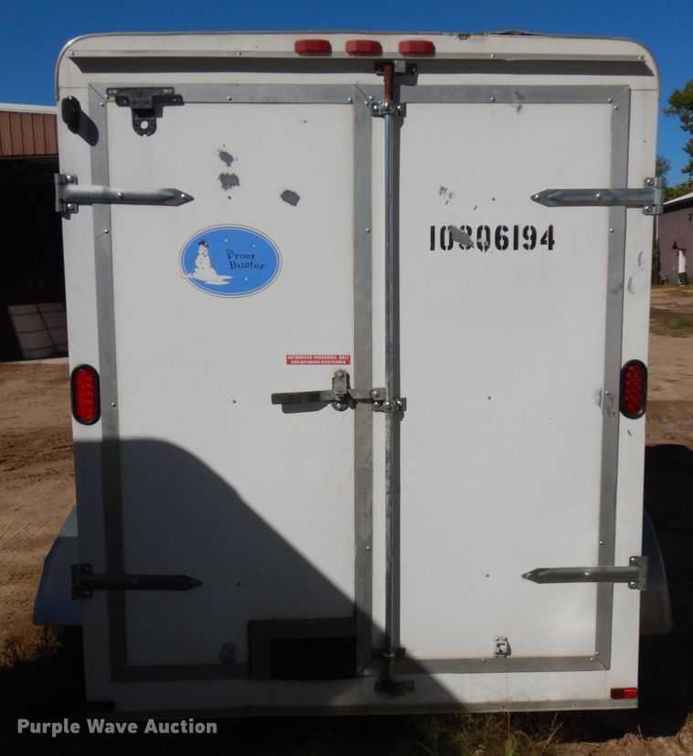 image for item JQ9152 2014 Lark United  enclosed cargo trailer with ground thaw machine
