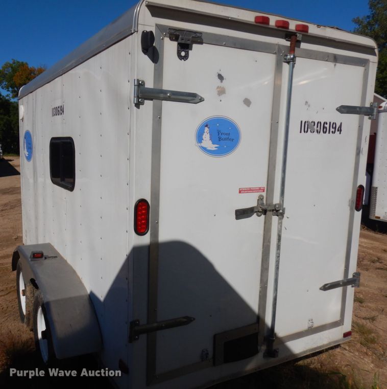 image for item JQ9152 2014 Lark United  enclosed cargo trailer with ground thaw machine