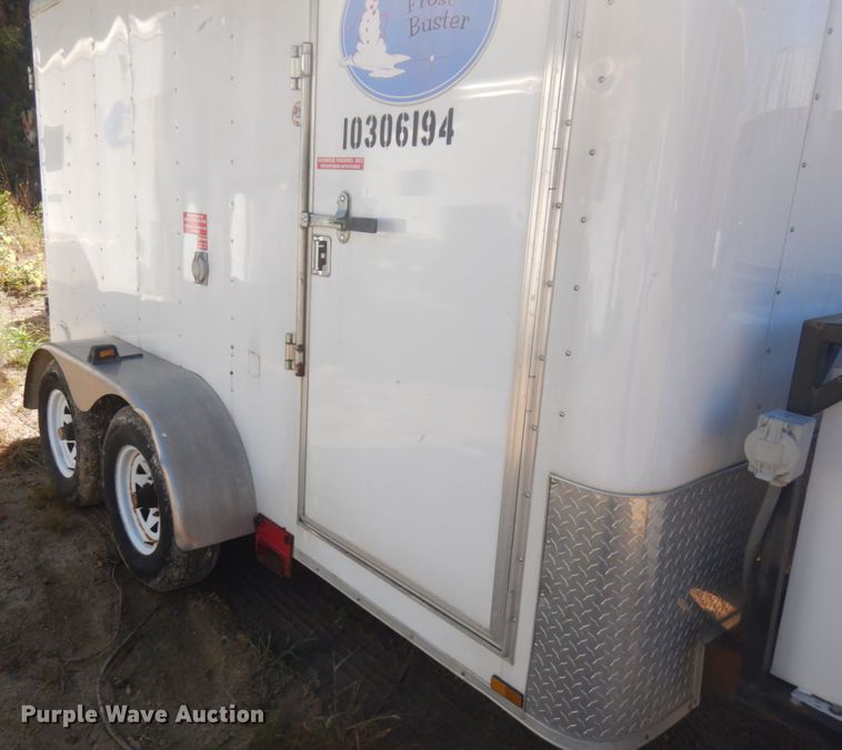 image for item JQ9152 2014 Lark United  enclosed cargo trailer with ground thaw machine