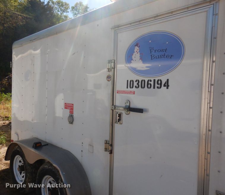 image for item JQ9152 2014 Lark United  enclosed cargo trailer with ground thaw machine