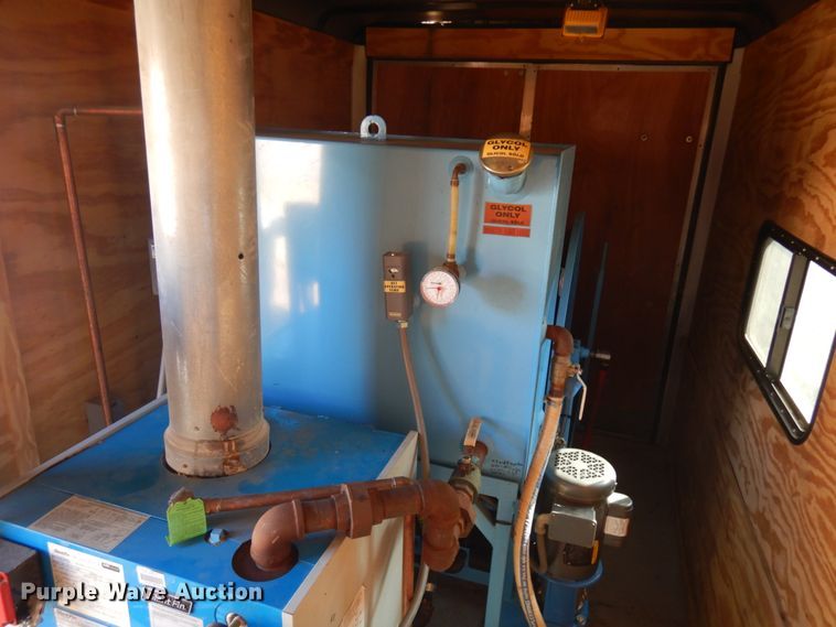 image for item JQ9152 2014 Lark United  enclosed cargo trailer with ground thaw machine