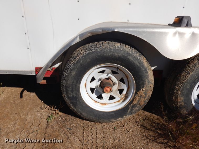 image for item JQ9152 2014 Lark United  enclosed cargo trailer with ground thaw machine