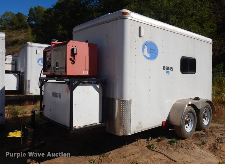 image for item JQ9153 2014 Lark United  enclosed cargo trailer with ground thaw machine