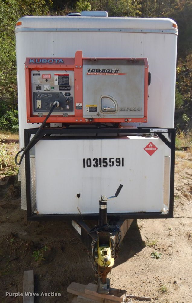 image for item JQ9153 2014 Lark United  enclosed cargo trailer with ground thaw machine