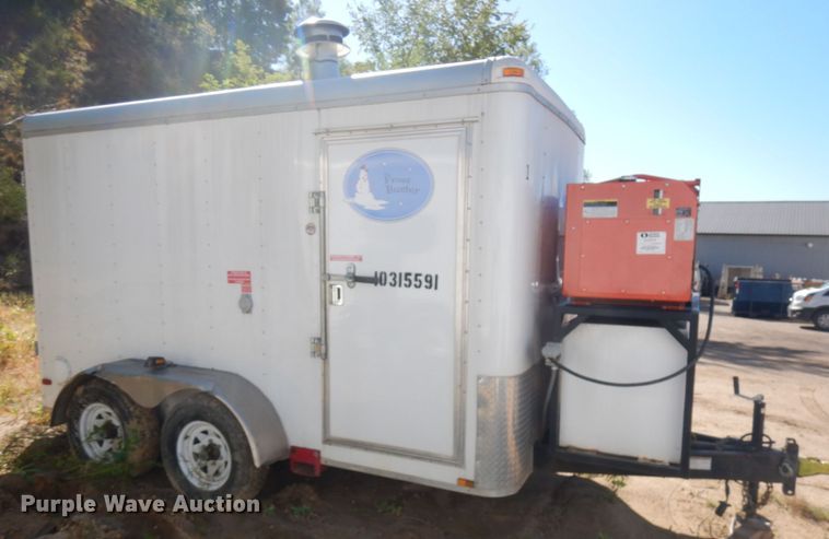 image for item JQ9153 2014 Lark United  enclosed cargo trailer with ground thaw machine