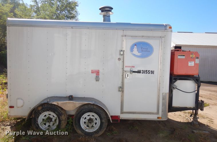 image for item JQ9153 2014 Lark United  enclosed cargo trailer with ground thaw machine