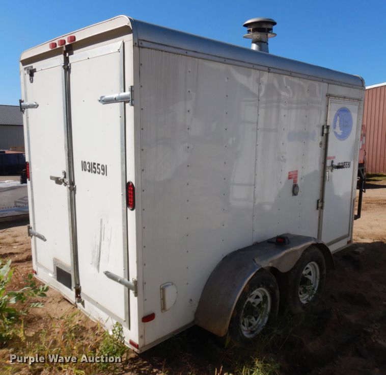 image for item JQ9153 2014 Lark United  enclosed cargo trailer with ground thaw machine