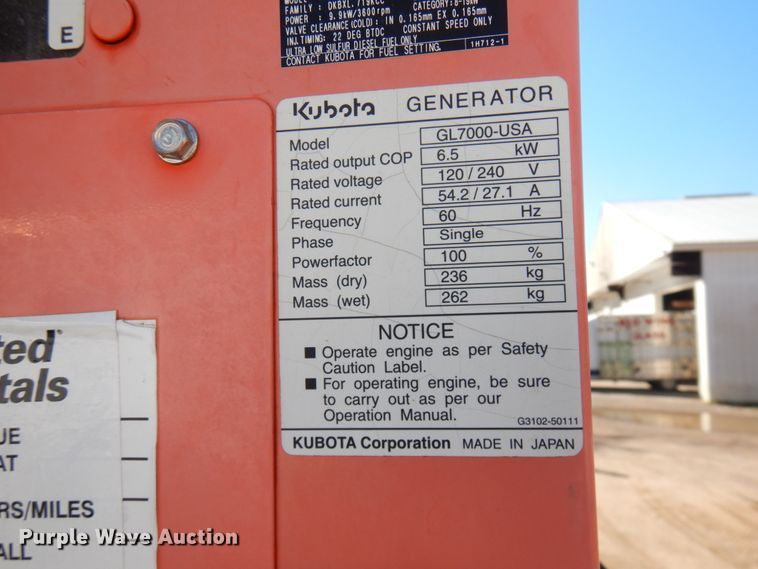 image for item JQ9153 2014 Lark United  enclosed cargo trailer with ground thaw machine