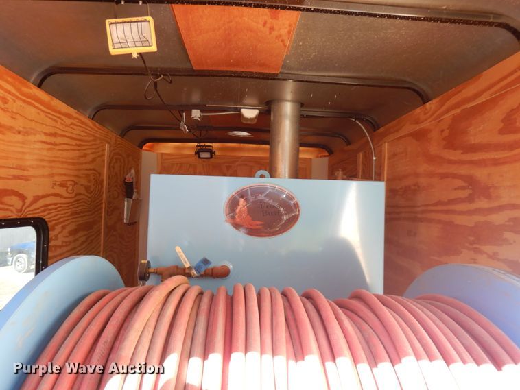 image for item JQ9153 2014 Lark United  enclosed cargo trailer with ground thaw machine