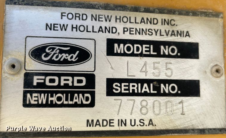 image for item JQ9573 1990 New Holland L455  skid steer loader