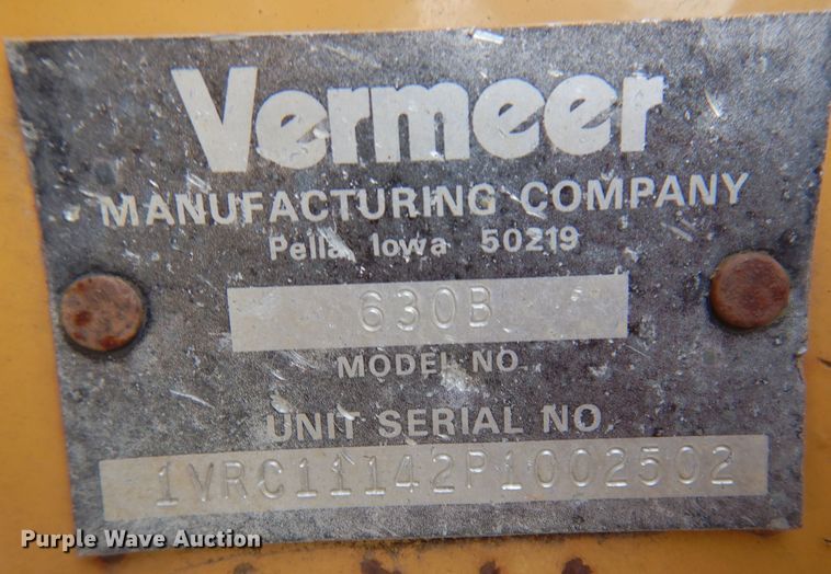 image for item KA9376 1993 Vermeer 630B  stump grinder