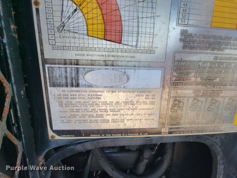 image for item KD9547 1985 Ford L8000  crane truck