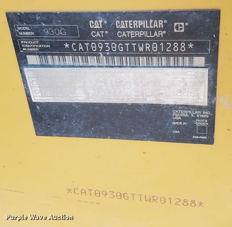 image for item KK9289 2005 Caterpillar 930G  wheel loader