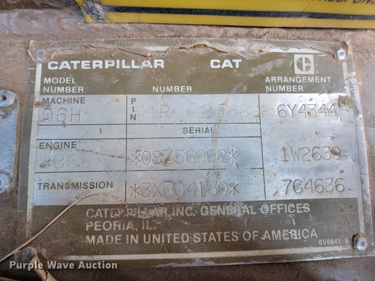 image for item KQ9281 1990 Caterpillar D6H  dozer