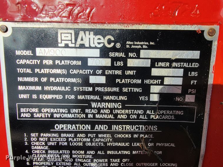 image for item KQ9289 1995 International 4700  bucket truck