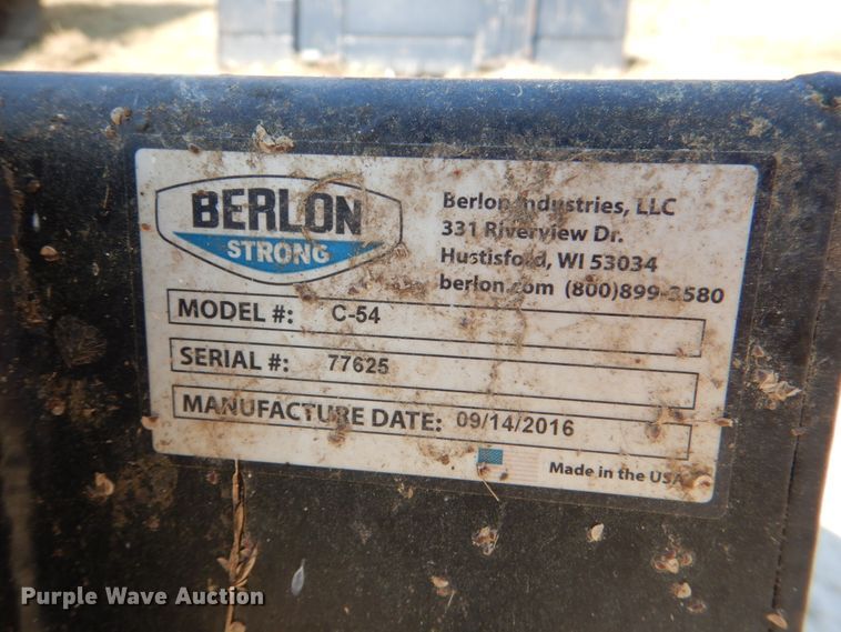 image for item KQ9716 Berlon C-54 54"W skid steer bucket