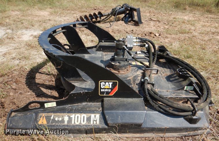 image for item KQ9720 2017 Caterpillar BRX418 75"W skid steer rotary mower