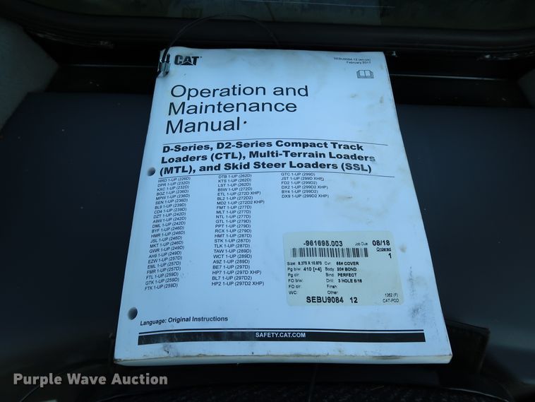 image for item KQ9722 2017 Caterpillar 299D2 XHP  skid steer loader