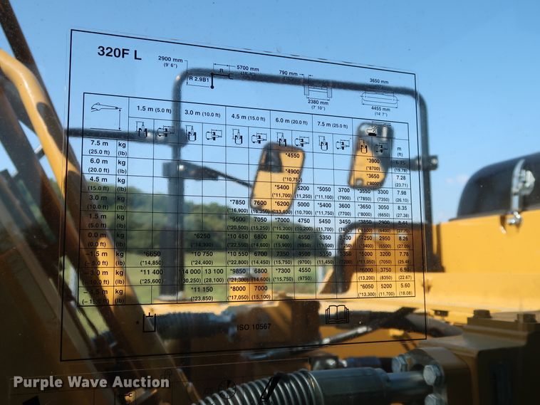 image for item KQ9723 2017 Caterpillar 320F L  excavator