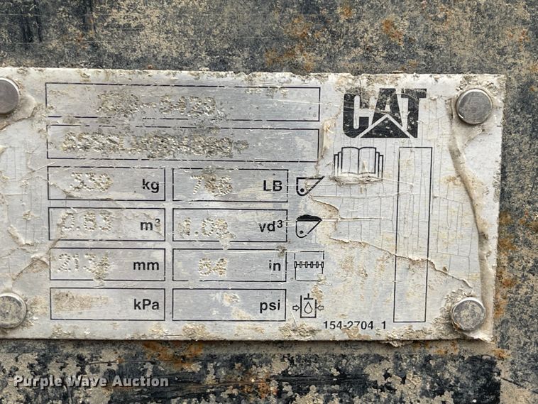 image for item KU9147 Caterpillar  85"W skid steer bucket