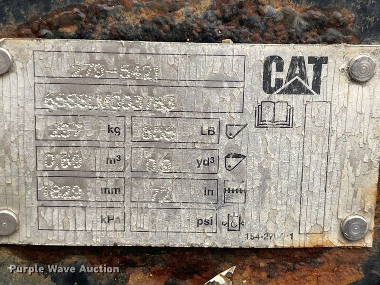 image for item KU9148 Caterpillar  73"W skid steer bucket