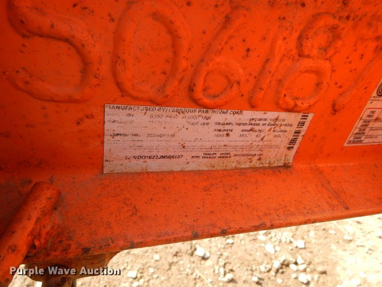 image for item KV9229 2018 H&H H8316D6W-B-140  dump trailer