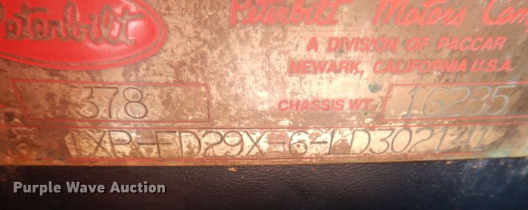 image for item KX9308 1990 Peterbilt 378  crane truck