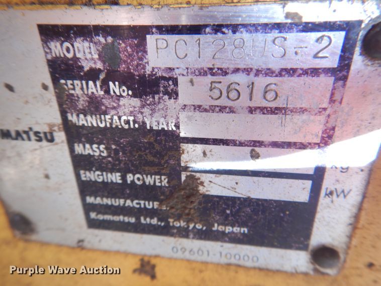 image for item KX9337 2000 Komatsu PC128US-2  excavator