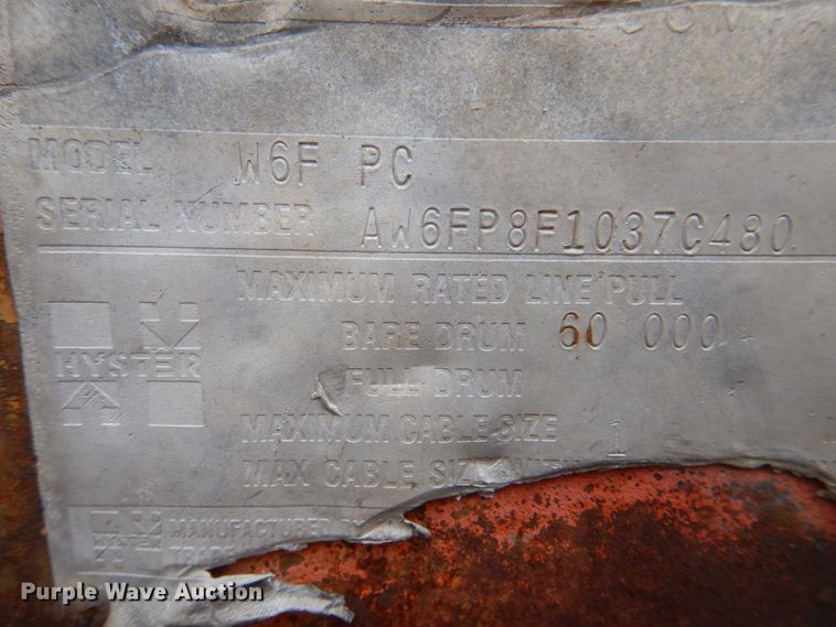 image for item KX9348 Hyster  winch