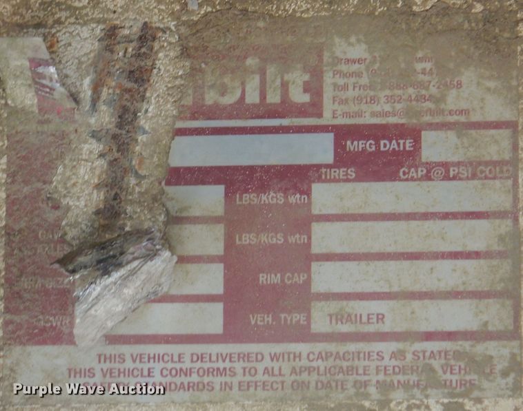 image for item KX9382 2005 Overbilt  tilt deck equipment trailer