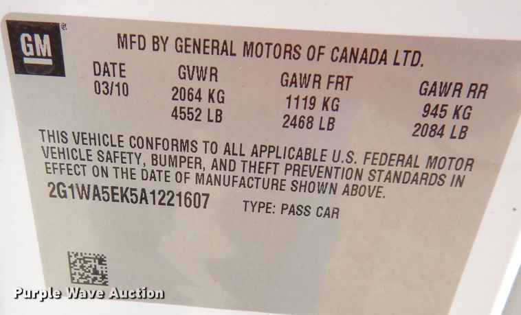 image for item DG0875 2010 Chevrolet Impala