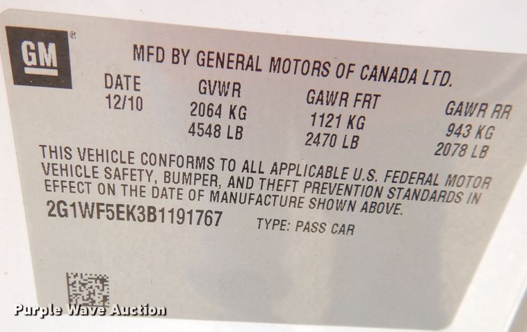 image for item DG0886 2011 Chevrolet Impala